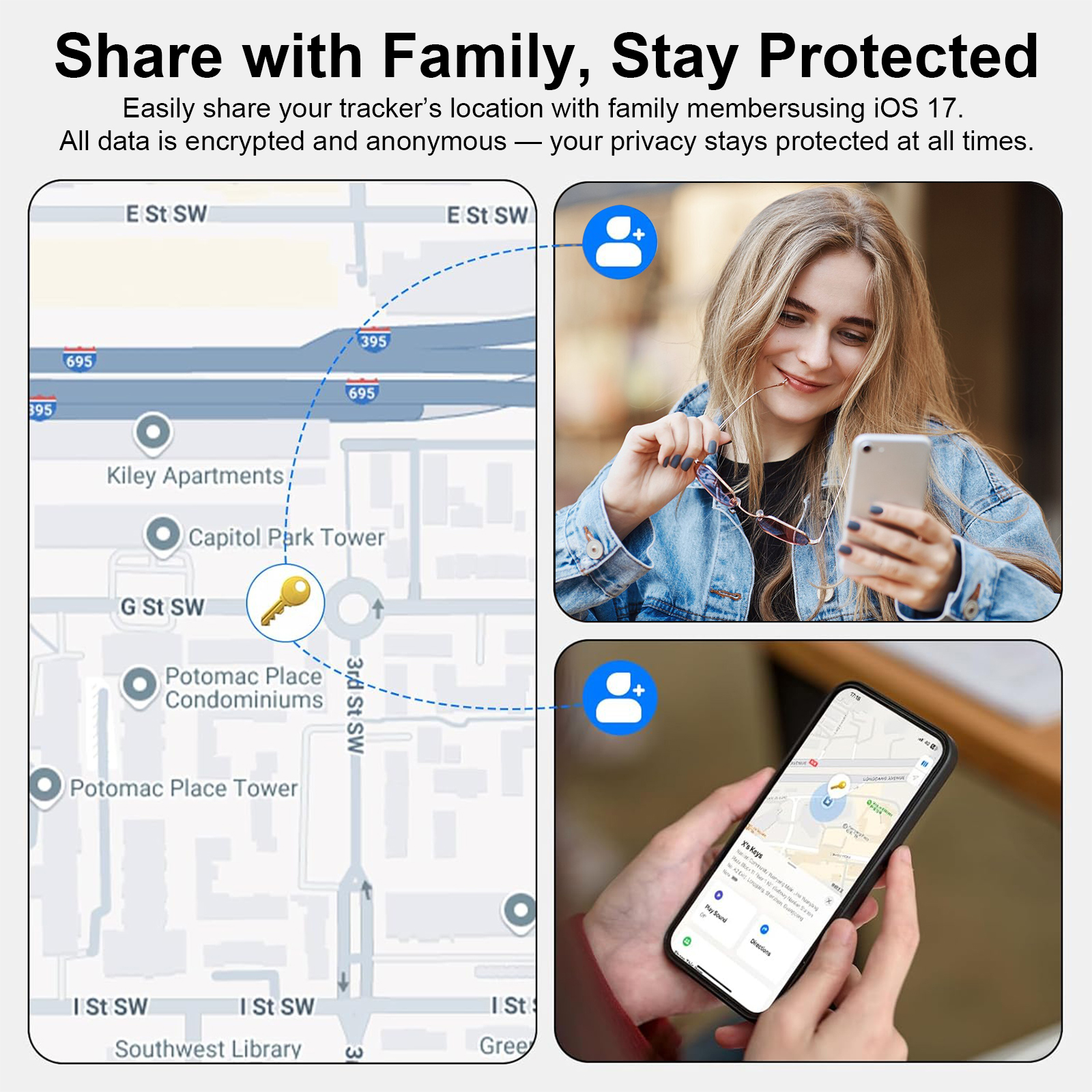 4 Packs Air Tracker Tags for Apple Find My Details 3